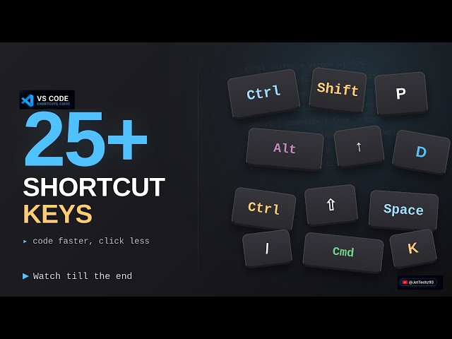 25+ VS Code Shortcuts That'll Make You Code 2x Faster ⚡ (Stop Wasting Time!)