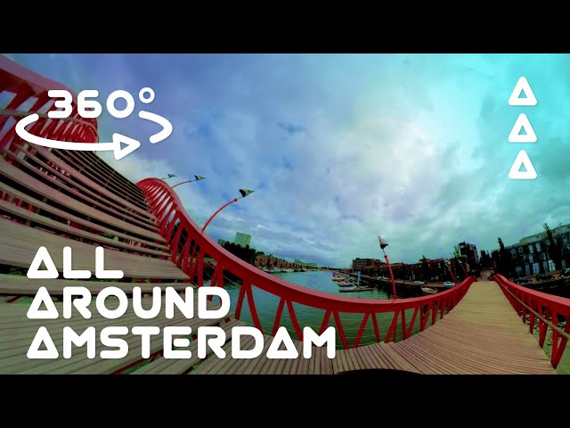 Passenger Terminal to Python Bridge - Walking Amsterdam in 360 degrees 4K
