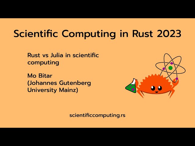 Mo Bitar - Rust vs Julia in scientific computing