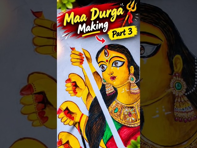 Maa Durga Acrylic Painting Tutorial  ✨#maadurga #shortsfeed #viralart
