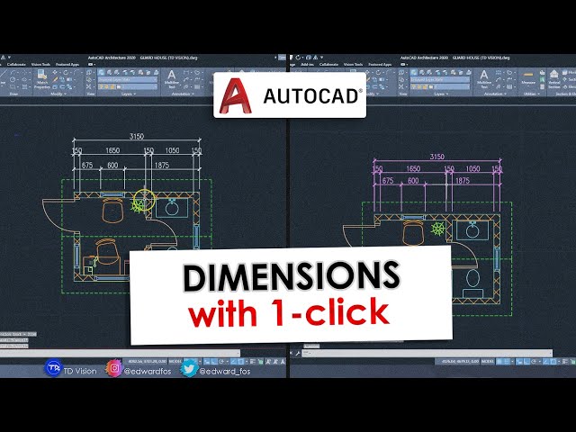 AEC DIMENSIONS with "1-Click" 🤯🔥 in AutoCAD Architecture 2023