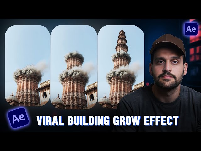 After Effects Building Animation – Growing Building Animation Tutorial
