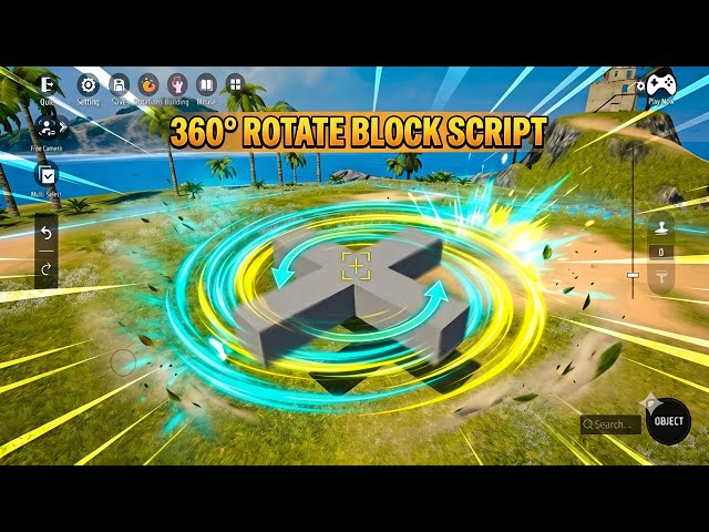 360° ROTATE BLOCK SCRIPT IN CRAFTLAND 🔥 | FREE FIRE ROTATING OBSTACLE TRICK #freefire