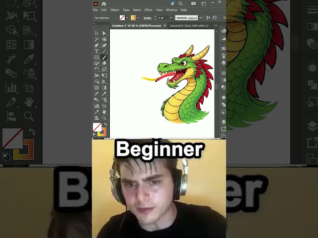 Adobe illustrator Tutorial New | Beginner Vs Pro #illustratortips #illustratortutorial #shorts