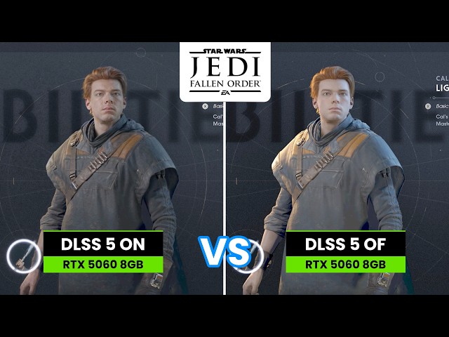 RTX 5060 8GB + DLSS 5: Can It Handle It? FPS & Visual Comparison in Jedi Fallen Order