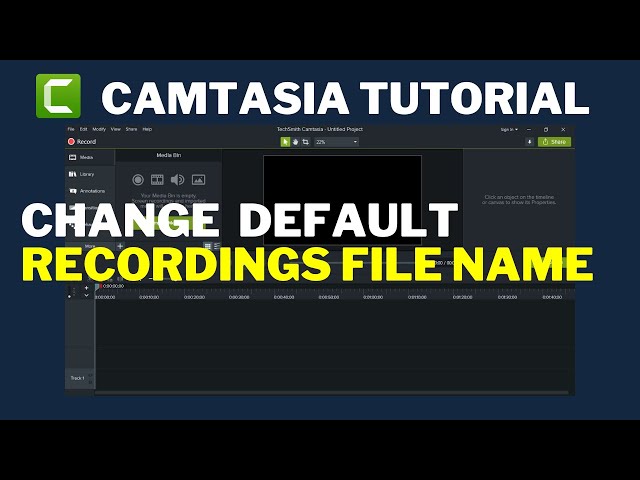 How to Change the Default Camtasia Recordings File Name