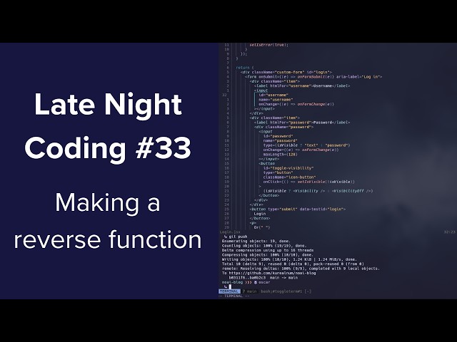 Late Night Coding #33 - Making a reverse function for React