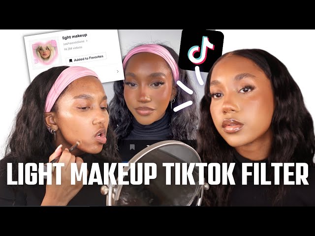tiktok filter irl! | 'light makeup" filter tutorial