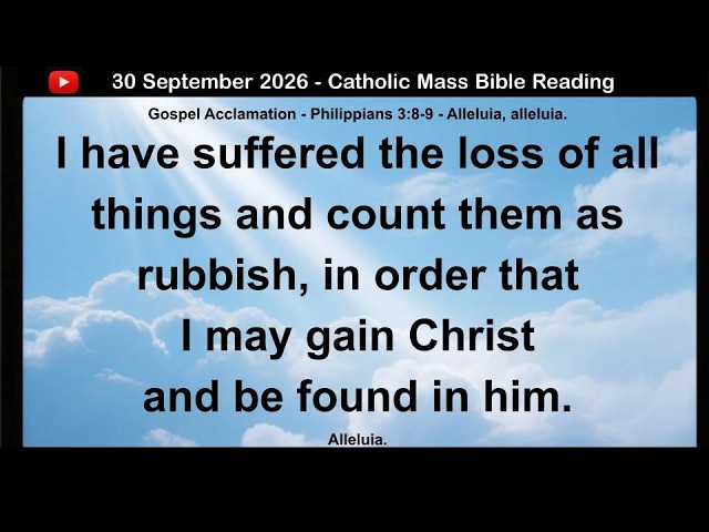 30 September 2026 - Catholic Mass Bible Reading (St. Jerome, Priest & Doctor)