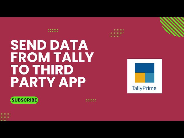 Get Data from Tally to Third party Application #tallyapi, #tallyprimeapi #apiintegration