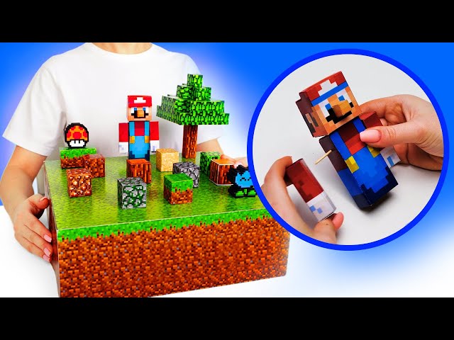 JUEGOS INCREÍBLES SIN CONEXIÓN DE CARTÓN || Cómo hacer un juego de Minecraft de cartón⛏