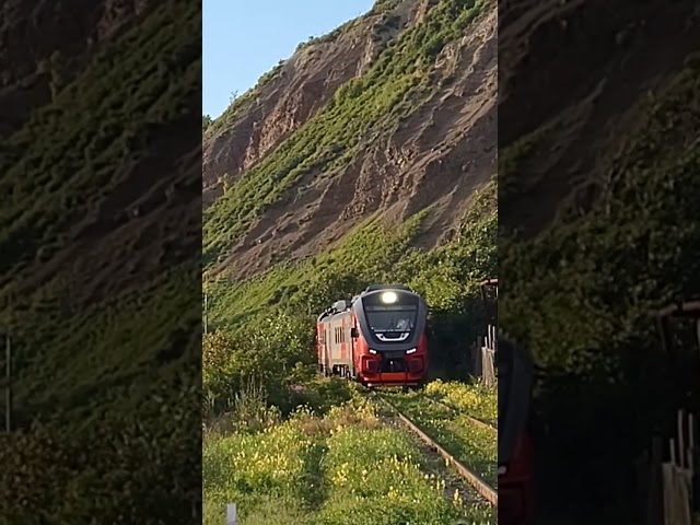 Sakhalin railway train in Korsakov
