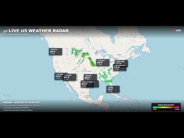 🔴 LIVE Weather Radar USA | Rain, Storms & Temperature Updates 🌧️ - 09/21/2026