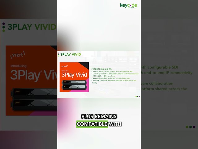 Vizrt introduces the new 3Play Vivid Sports Replay System