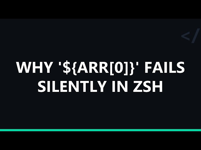 Why '${arr[0]}' fails silently in Zsh