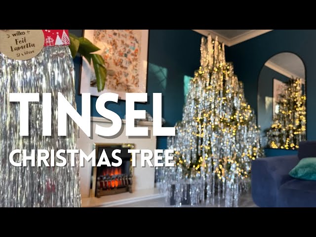 Christmas Tree Decorating with Lametta Tinsel - inspired by Pinterest