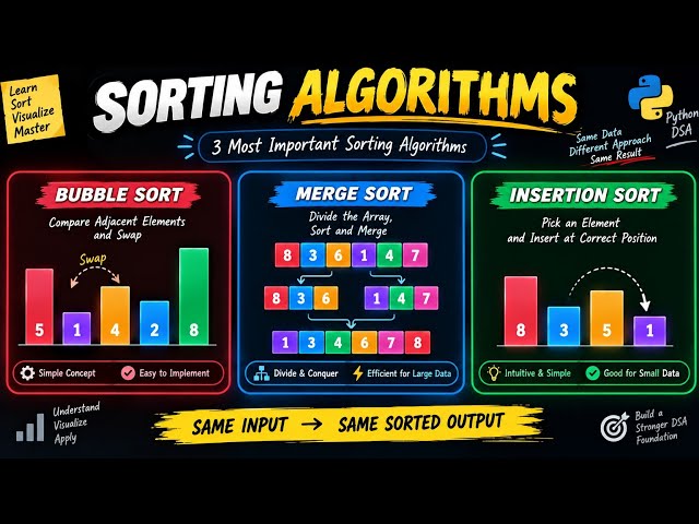 Bubble, Merge & Insertion Sort Demystified