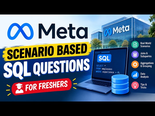 Meta SQL Interview Questions 2026 | Scenario-Based SQL Questions for Freshers