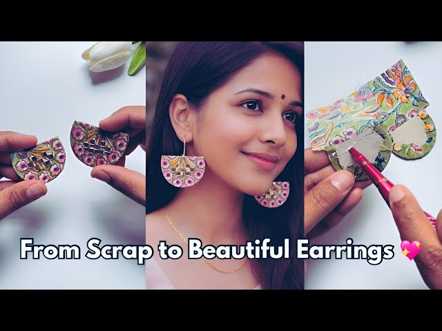  From Scrap Fabric to Beautiful Earrings 😍 | Easy DIY Jewelry 
