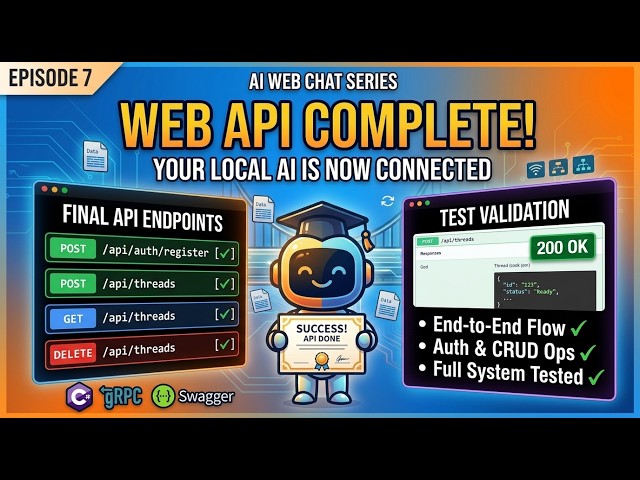 Finishing web api for the Grpc server. AI chat series episode 7