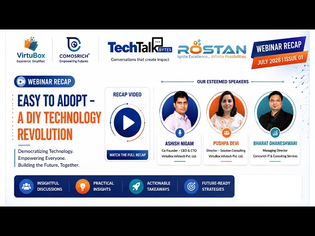 Recap:Easy to Adopt – A DIY Technology Revolution with @VirtuBoxIO and @BharatDhaneshwariVlogs