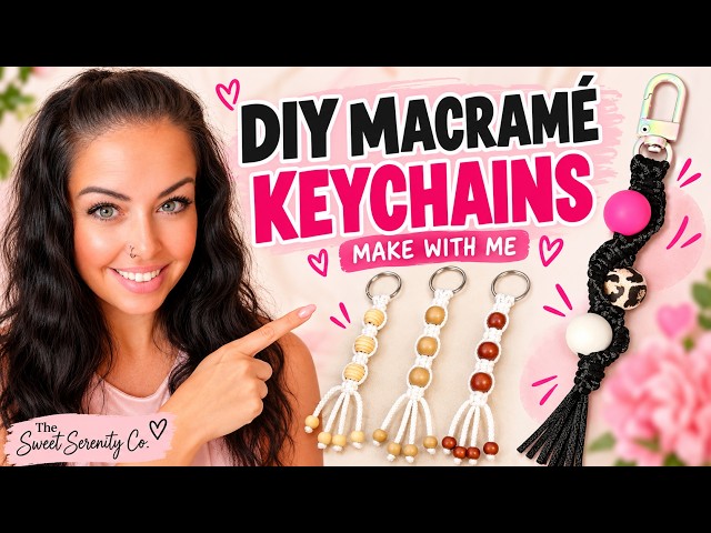 How to Make a Macrame Keychain with Beads | DIY Keychain Tutorial