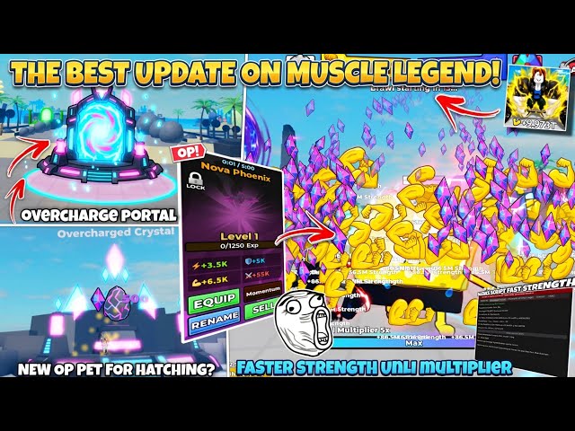Muscle Legends: NEW Overcharged Gym Script! (Fastest Strength & Fast Reps)