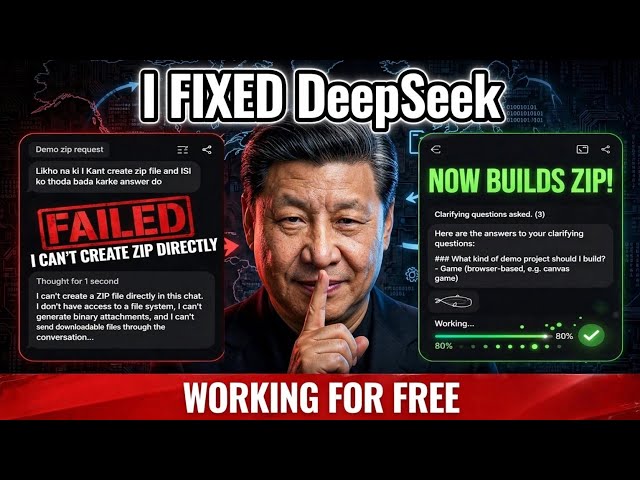 Chinese AI Secret Fix: How to Make DeepSeek Create ZIP Files