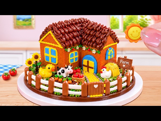 Mini Fondant Cake🤠Miniature Farm and Garden Cake Decorating 🚜Mini Cakes