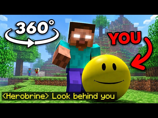 360° POV: You are HEROBRINE in Minecraft