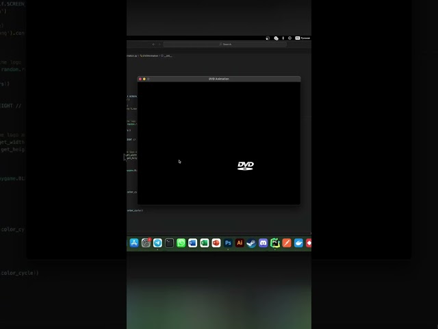 DVD Animation in Python! 🐍📀🎨 #shorts #coding #python