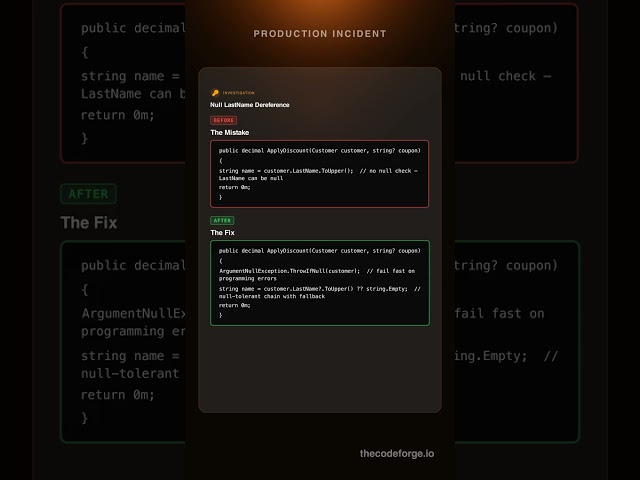 .NET Errors: A Missing Last Name Took Down Checkout for 38 Minutes #Shorts