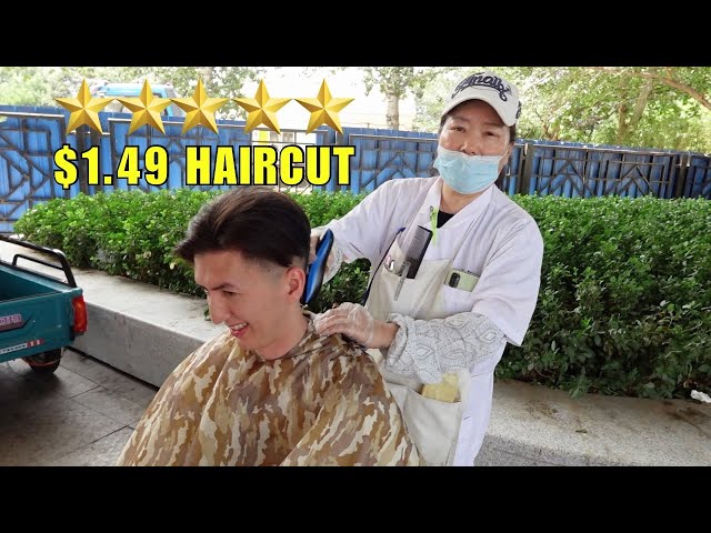 Wild $1.49 Street Haircut in Qingdao, China 🇨🇳
