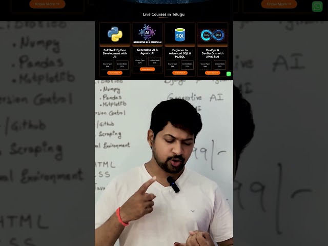Full Stack Python with AI in Telugu