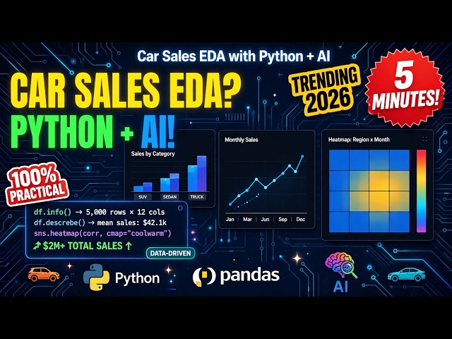 Car Sales EDA in 5 Minutes? Python + AI Did What Took 6 Months! 🤯