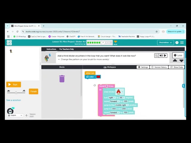 Code.org Course C Lesson 10 | Complete Student Guide & Solution