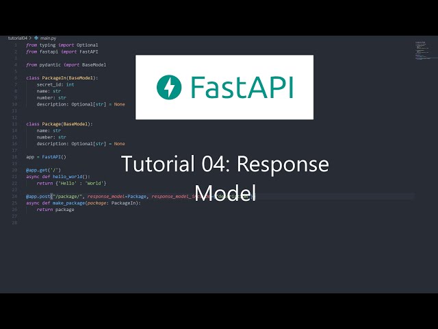 FastAPI Series | Tutorial 04 (Response Model)