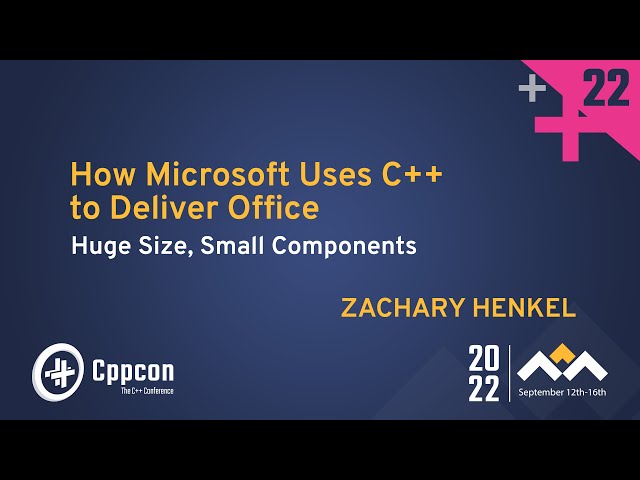 How Microsoft Uses C++ to Deliver Office - Huge Size, Small Components - Zachary Henkel  CppCon 2022