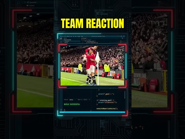 Celebrate like cristiano ronaldo #ronaldo #code #shorts #shortvideo #short #coding #code #funny #fun