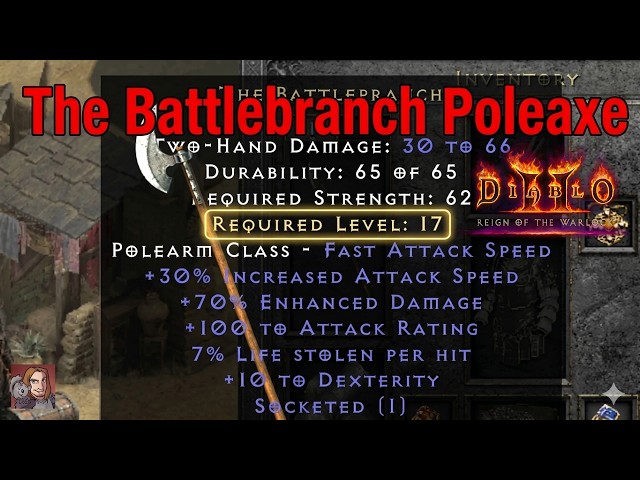 D2R RotW Updated Uniques - The Battlebranch (Poleaxe)