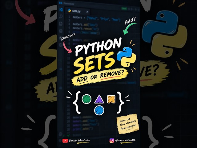 The Catch When You Remove From a Python Set 👀🐍 #coding #python #datascience