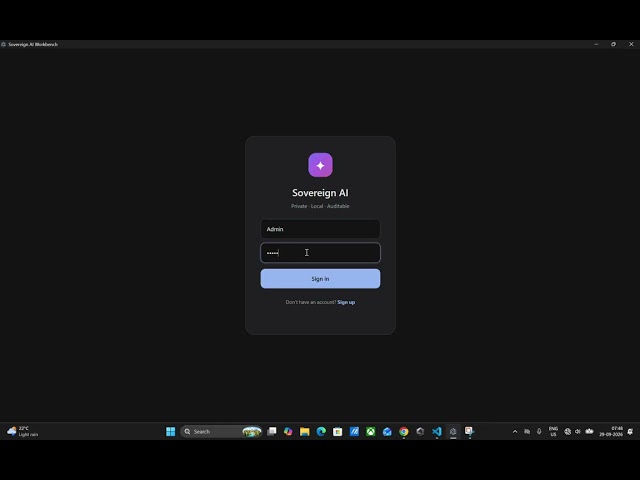 Sovereign Agentic AI Workbench for Confidential Industrial Work