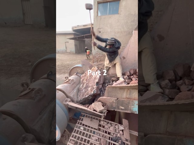 Big Rock crushing machine #crushingtime #stonecrusher #stonework #excellentwork #rockcrusher