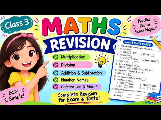 Maths Revision for Class 3