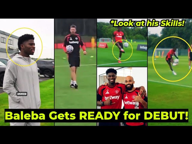 Carlos Baleba gets READY for DEBUT in Man United training ahead of Everton...Look at his Skills!