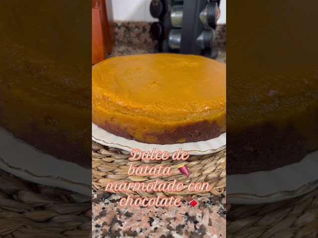 Marbled sweet potato jelly 🍠 with chocolate #lasrecetasdesusana #cookingwithflavor #food #cooking