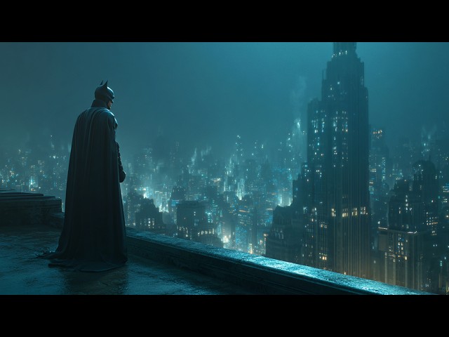 Relax With Batman | Gotham City Music & Ambience (8 Hours w/ Soft Rain) The Dark Knight Meditation