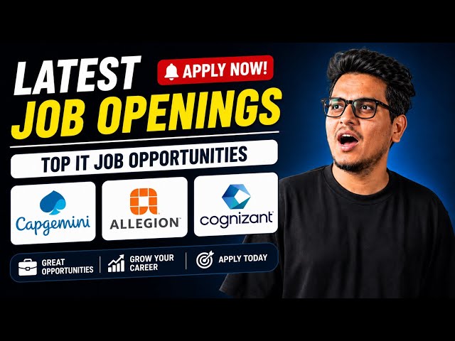 IT Companies Hiring in  | Capgemini, Allegion & Cognizant Jobs | DevOps & Developer Jobs | Apply Now