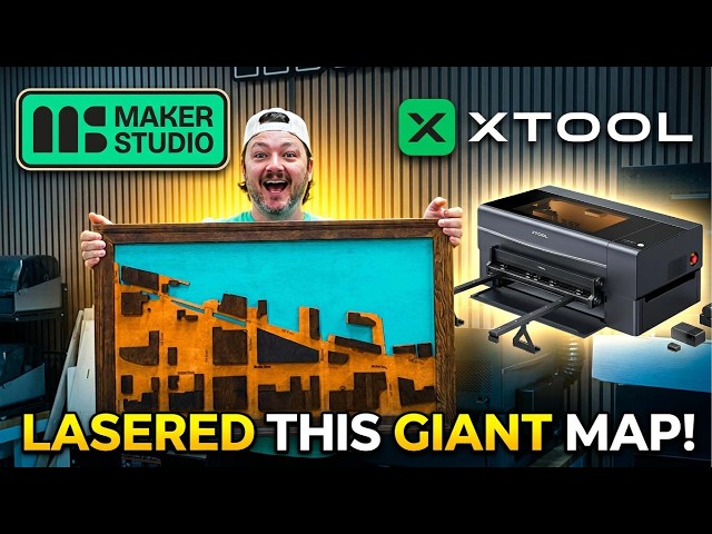 This Map Was Too Big for Our Laser… So We Tried the xTool P2 Conveyor