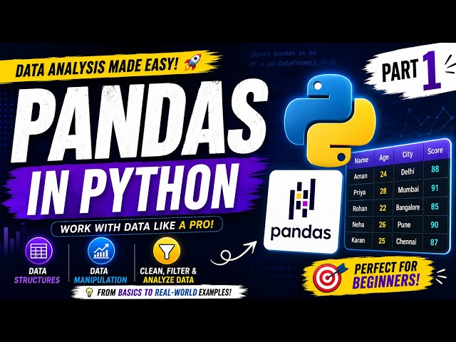 Pandas in Python for Beginners | Part 1 | Series Handling 🐼🐍